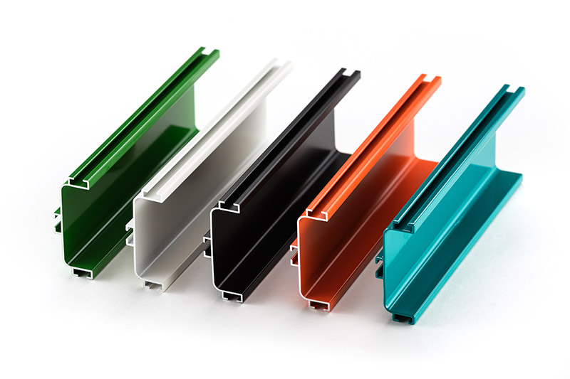 colorful powder coated aluminum profiles